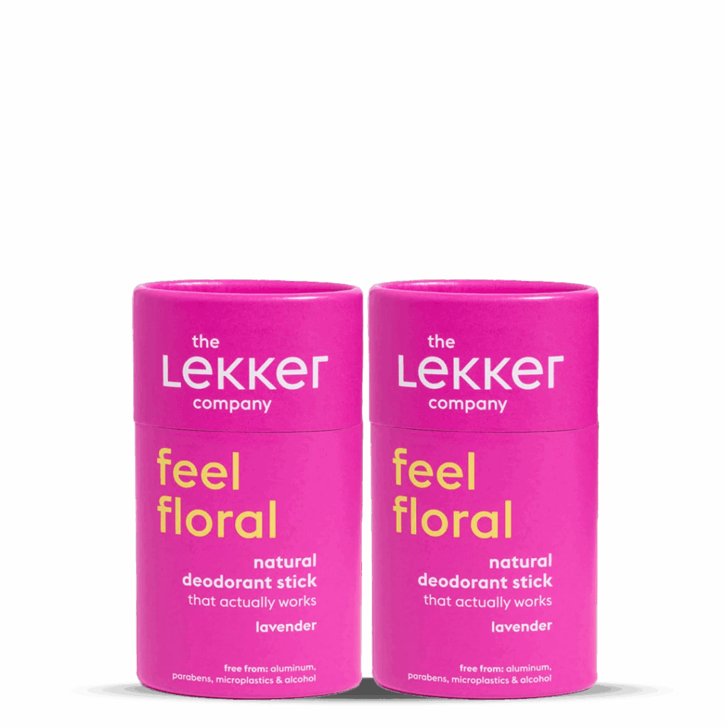 The Lekker Company deo stick Feel Floral – Duopack | Natuurlijke deodorant zonder plastic koop je bij Het Groenhuis
