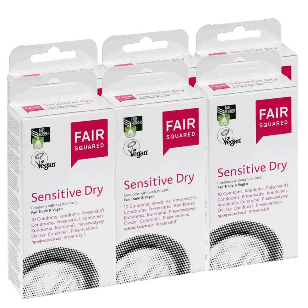 AIR SQUARED Sensitive Dry Vegan Condooms 60 stuks – Voordeelverpakking | Het Groenhuis