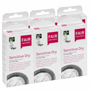 AIR SQUARED Sensitive Dry Vegan Condooms 60 stuks – Voordeelverpakking | Het Groenhuis
